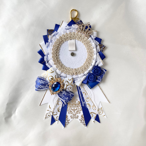 痛ロゼット ロゼット 缶バッジ 痛バッグ 推し活 青 バッグチャーム