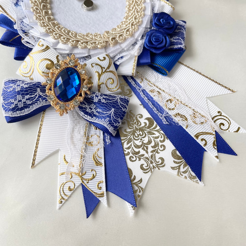 痛ロゼット ロゼット 缶バッジ 痛バッグ 推し活 青 バッグチャーム