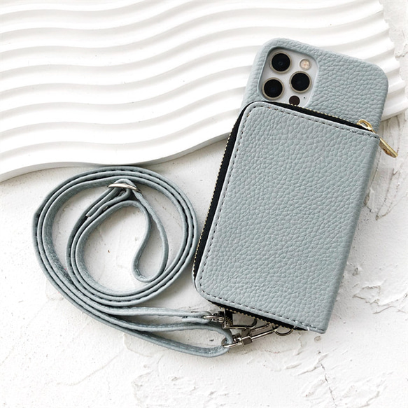 iPhone用 iPhone17Pro/16e ストラップ付き 財布機能付き スマホケース