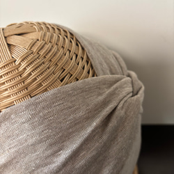 オーガニックリネン ドレープ ノンストレス 超幅広 ターバン ヘアバンド 3枚目の画像