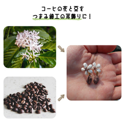つまみ細工「コーヒーのピアス・イヤリング」 2枚目の画像