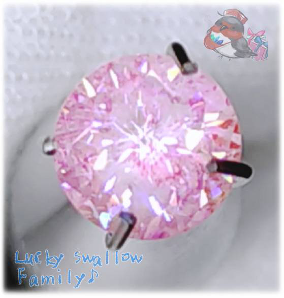 ◆ 1点もの ” 幻想鉱石：幸運のピンクシルキーサファイア ” 高級品 6 mm ラウンド 人工強化ジルコニア 7021