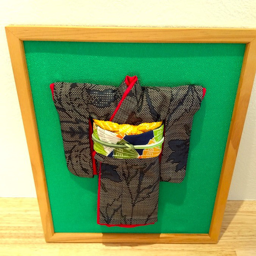 ☘️着物の木額☘️和布更紗キット ☘️ミニチュアフレームキット ☘️プレゼント付 ☘️着物の木額☘️和布更紗キット ☘️ミニチュアフレームキット