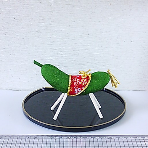 ちりめん細工 精霊馬 お盆飾り 蓮の花 つまみ細工 その他置物