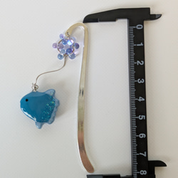 マンボウのブックマーク　栞　マンボウ　海　マンボー　ブックマーカー　読書　本　手帳　帯飾り　スケジュール帳　贈り物 4枚目の画像