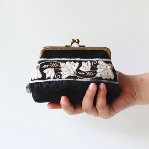 親子がま口お財布 きらきら星様専用！ creema限定】ビーズ刺繍の