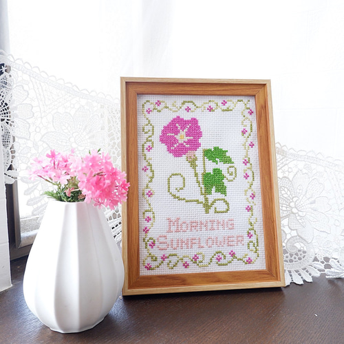 ベロフク　大正ロマン紗に縫取(刺繍)朝顔 ベロフク 大正ロマン紗に縫取(刺繍)朝顔 大正ロマン紗に縫取(刺繍)