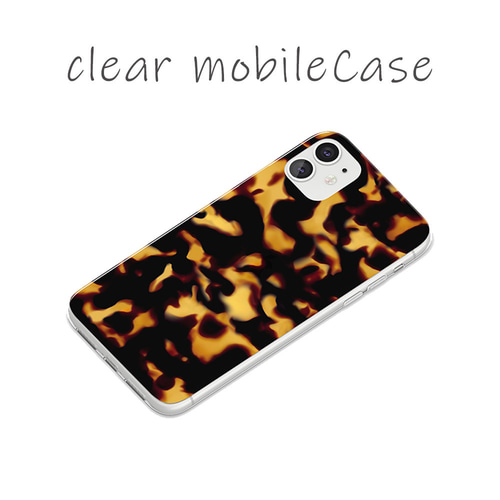 ソフトクリアケース べっ甲 iPhone16e 16 15 14 13Pro アイフォン8 7