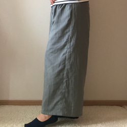 ダブルガーゼ　ワイドパンツ（ミッドグレー）　〜ふわふわ柔らか　国産ガーゼ・綿100%〜 8枚目の画像
