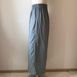 ダブルガーゼ　ワイドパンツ（ミッドグレー）　〜ふわふわ柔らか　国産ガーゼ・綿100%〜 4枚目の画像