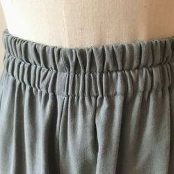 ダブルガーゼ　ワイドパンツ（ミッドグレー）　〜ふわふわ柔らか　国産ガーゼ・綿100%〜 5枚目の画像