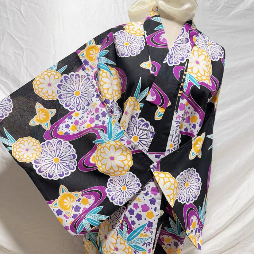 浴衣、浴衣ワンピース、夏着物、夏祭り、片身代わり浴衣、夏限定