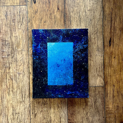 零098】絵画 宇宙 青 空 海 抽象画 原画 インテリア 絵画 零