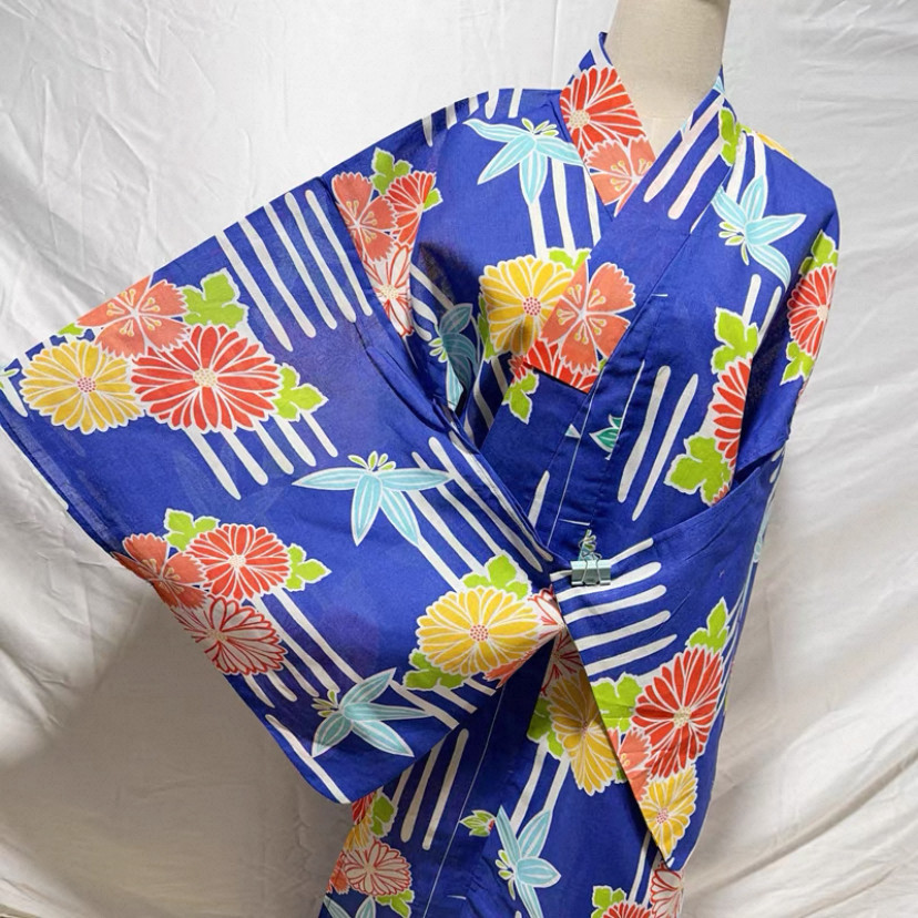 浴衣、浴衣ワンピース、夏着物、夏祭り、片身代わり浴衣、夏限定
