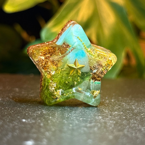 ひまわりさま♥オルゴナイト♥オーダー♥おまとめ♥️専用です fairy光波動 オルゴナイト 小さなお星様 星の祝福 ⑤ 豊かさと