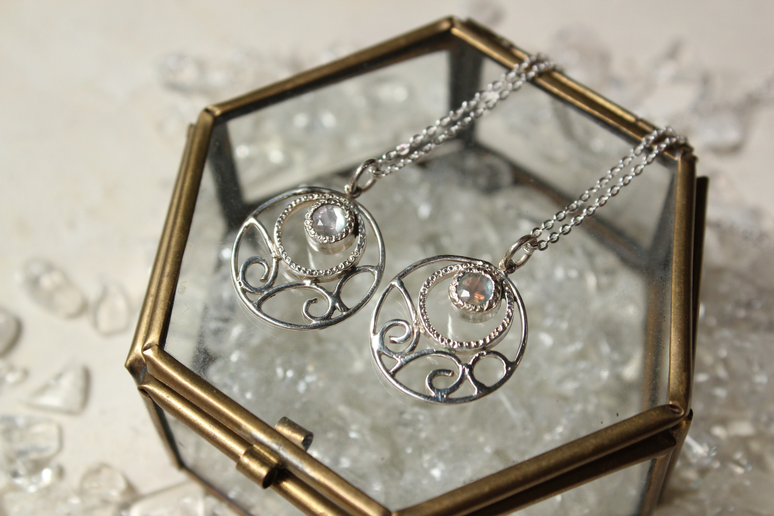 ブルームーンストーンのネックレス/silver/azur