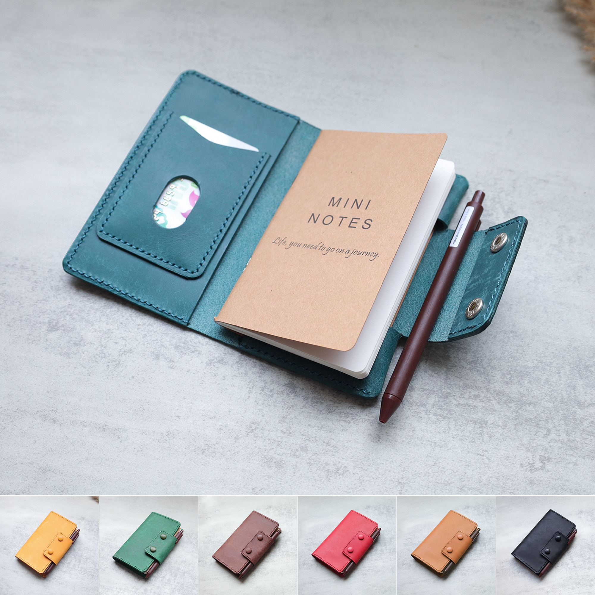8色展開！本革ミニノートカバー／Field Notes対応・差し替え可