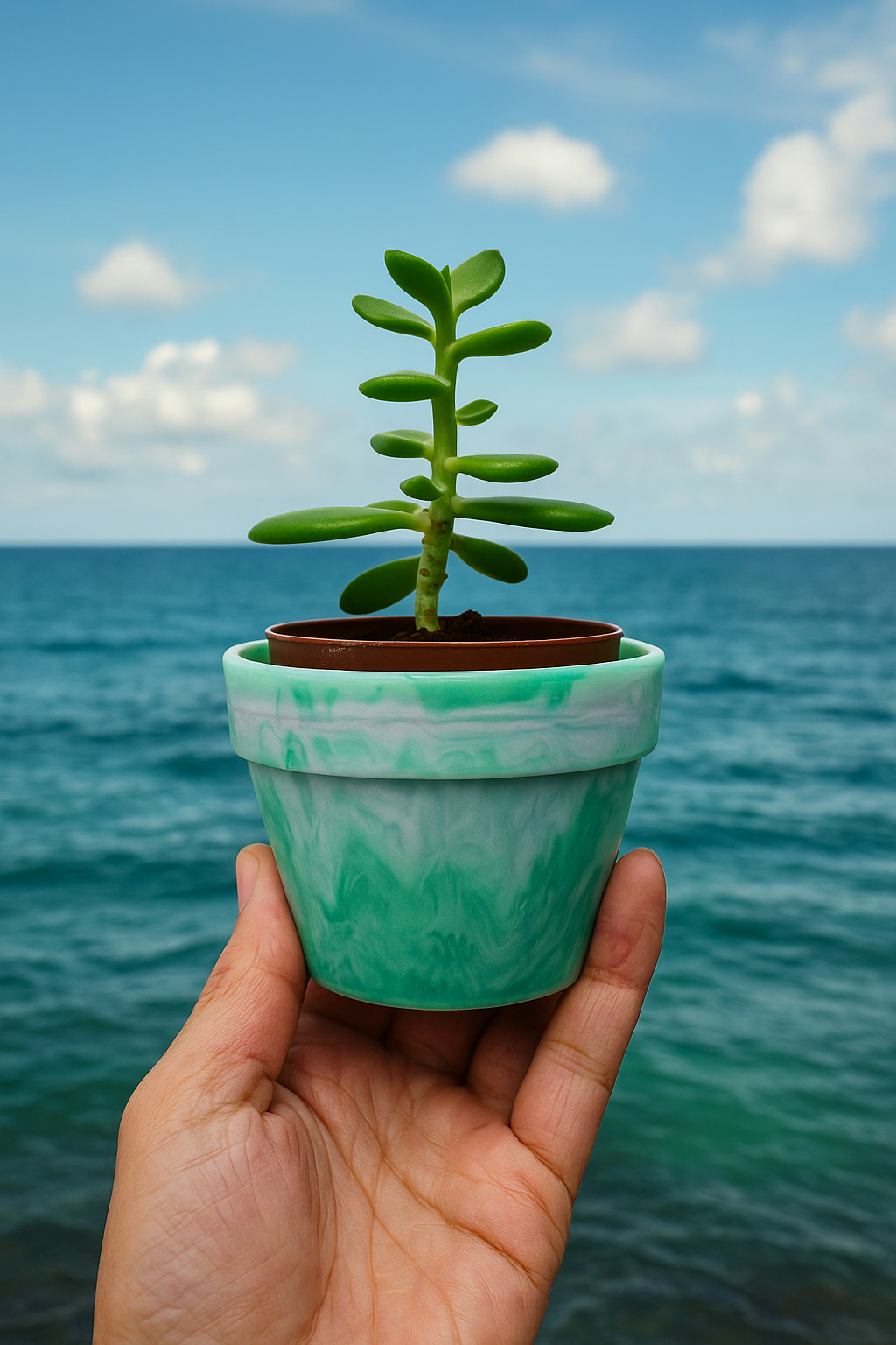 ★お安くなりました★【10個セット】廃プラスチック製マーブルカップ｜アップサイクル素材のプランター・ペン立て｜SDGs