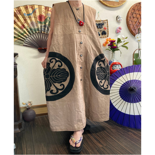 のぼり旗柿渋ベストスカート専用 のぼり旗紋柿渋ベストスカート