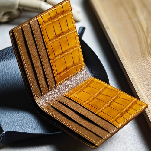 ワニ革手縫ウォレット 楽天市場】【ハンドメイド 手縫い】クロコダイル 長財布 日本製