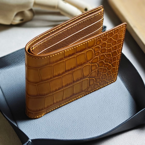 ワニ革使用2つ折り財布 手縫い商品 二つ折り財布 TOKYO BESPOKE