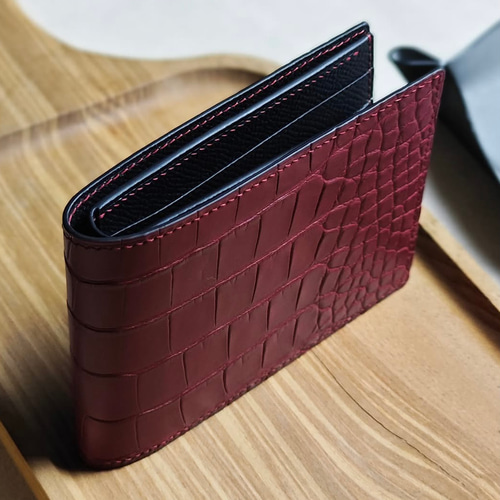 ワニ革使用2つ折り財布 手縫い商品 二つ折り財布 TOKYO BESPOKE