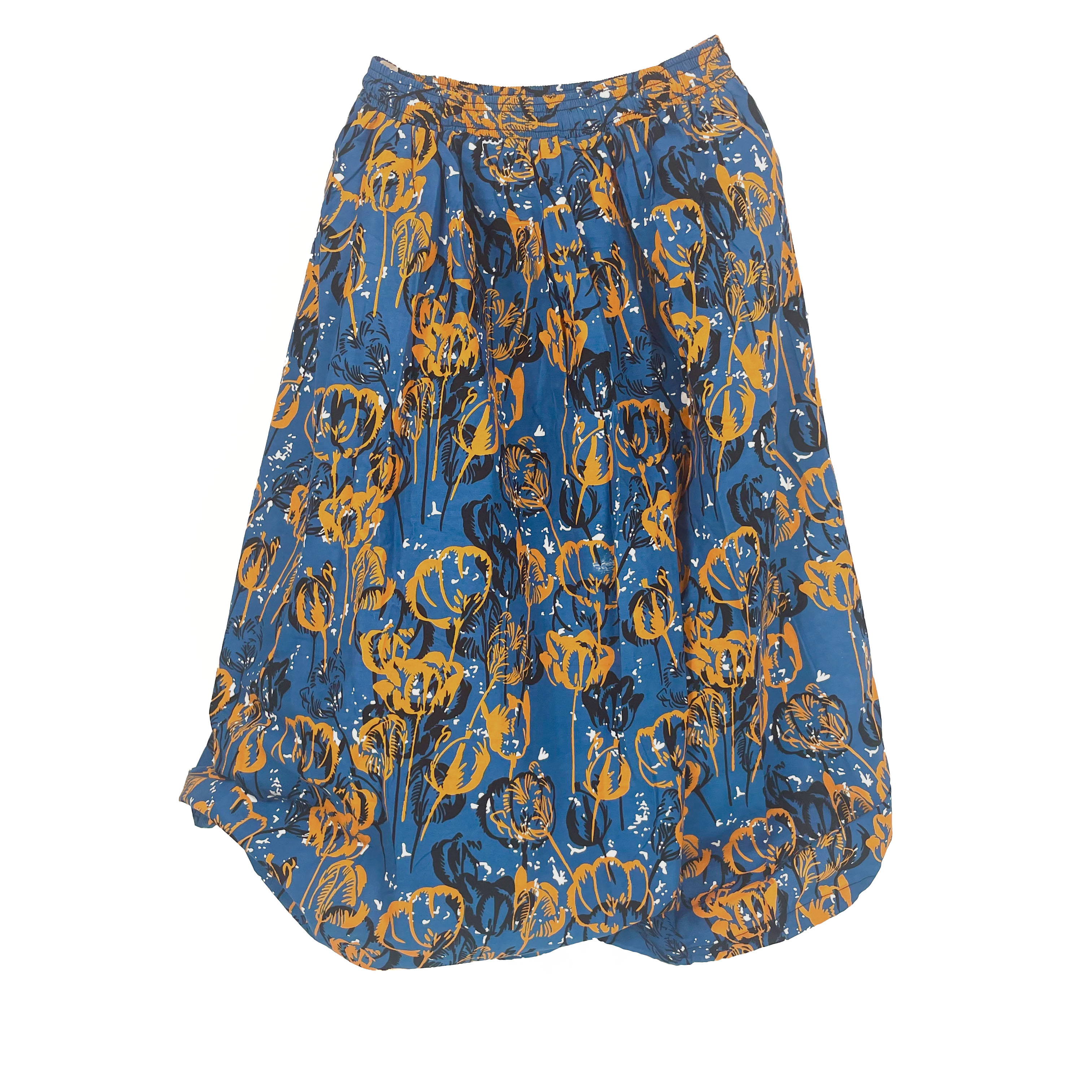 パラシュートスカート（モザイクチューリップ）★ケニアの「キテンゲ」使用。アフリカンプリント★