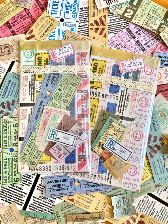 【ヴィンテージ 海外チケット詰め合わせ 70枚】イギリス、ドイツ、アメリカ、アルゼンチン、ウクライナ等 5枚目の画像