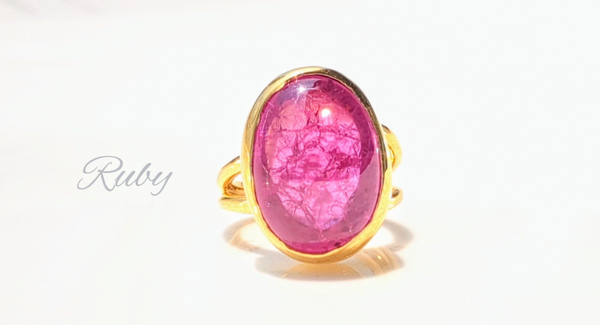 最新作☆「チェリールビー」の世界でひとつの天然石リング