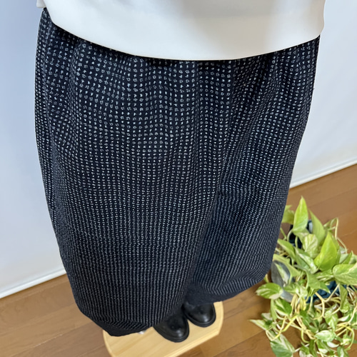 久留米絣＊サルエルパンツ＋ストール＊着物リメイク キュロット
