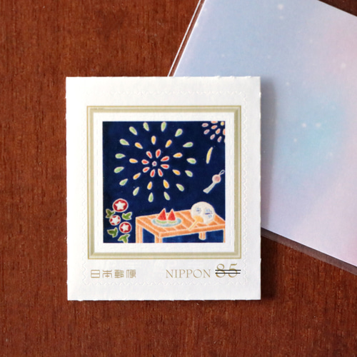 日本の夏（花火） 85円 切手1枚【7月の切手】 レターセット y-mirasol