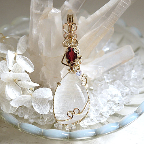 レムリアンシードクォーツ ペンダントトップ タンジェリンレムリアン