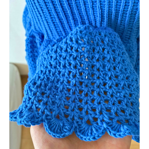 HOSHIページ　ハンドメイド　ニット　キャミソール　ボリュームフリル HOSHIページ ハンドメイド ニット キャミソール ボリューム