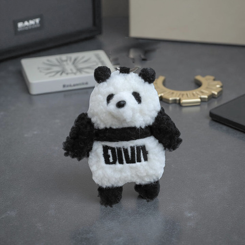 ネームタグ キーホルダー パンダ PANDA ぬいぐるみ 名入れ オリジナル