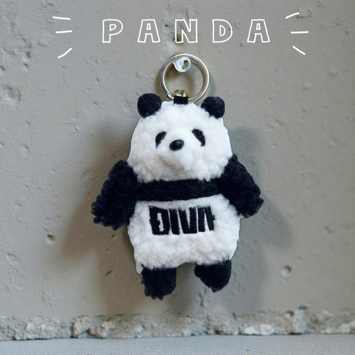 ネームタグ キーホルダー パンダ PANDA ぬいぐるみ 名入れ オリジナル