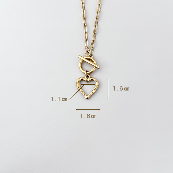 【 ハンマーハート❤︎マンテルネックレス 】つけっぱなし メガネホルダー　ゴールド   シルバー　サージカルステンレス 8枚目の画像
