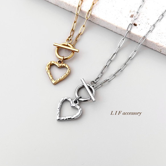 ハンマーハート❤︎マンテルネックレス 】つけっぱなし メガネホルダー