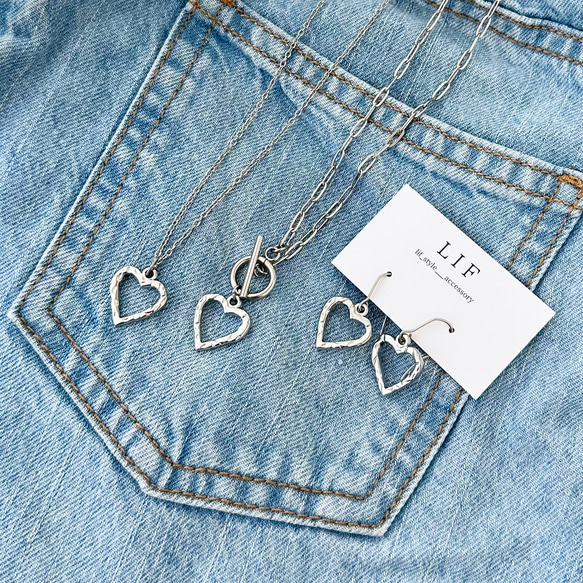 【 ハンマーハート❤︎マンテルネックレス 】つけっぱなし メガネホルダー　ゴールド   シルバー　サージカルステンレス 11枚目の画像