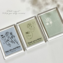 再販｜セット販売｜敬老の日｜おえかき×フォトマグネット｜子供の絵で作る世界に一つだけのマグネット♡ 4枚目の画像