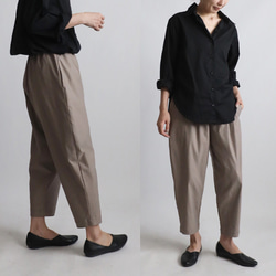 ⁑新作　８８ｃｍ　斜横ぐーんと伸びる伸縮ストレッ　誰にでも似合う定番 パンツ テーパード ペグ ゆったり F37A 5枚目の画像