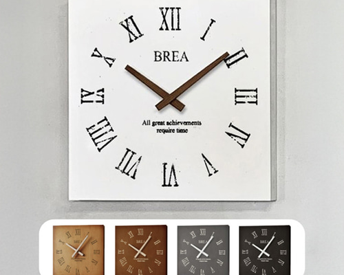 壁掛け時計 スクエア ローマ数字 BREA-1586-7 掛け時計・置き時計 BREA