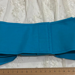 【受注製作】ワンちゃんの浴衣　カエル柄ブルー 5枚目の画像