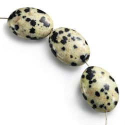 1粒売り ブラックアゲート×クォーツ 縦穴ハート19×20mm 天然石