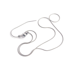 esca34 [1 件] 約 0.9 毫米蛇鏈項鍊，帶有滑球（總長度約 50 公分），由醫用不鏽鋼製成 第5張的照片