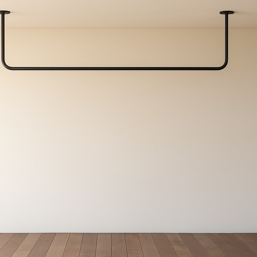 120×40㎝/アイアン・ハンガーバー/天井吊り/コ型/Iron bar タオル