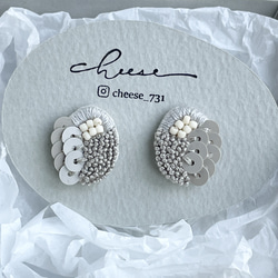 オーダーページ◇4.cheese.刺繍ピアス.刺繍イヤリング 再販˖*291◇fine◇刺繍ピアス.刺繍イヤリング.刺繍アクセサリー