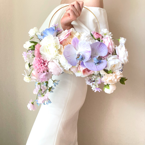 特別価格 フープブーケ リングブーケ 高級造花 アーティ