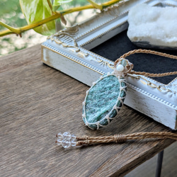 ☆グリーンアベンチュリンDruzy・アベンチュリン☆マクラメ編み