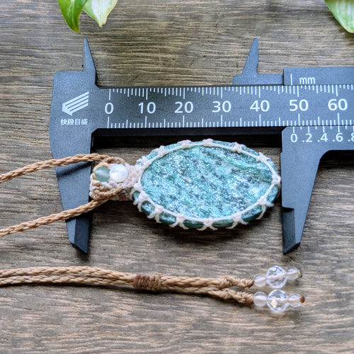 ☆グリーンアベンチュリンDruzy・アベンチュリン☆マクラメ編み