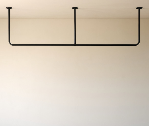200×40㎝/アイアン・ハンガーバー/天井吊り/E型/Iron bar タオル